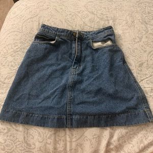 AMERICAN APPAREL denim A-line skirt